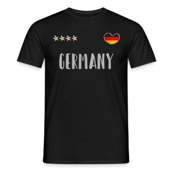 Maillot de football Allemagne Drapeau allemand - T-shirt homme - noir - Devant - AI Model Male 178 light (178cm)