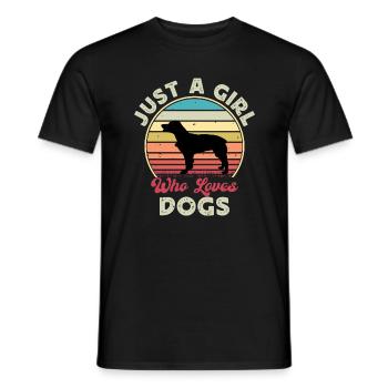 Épagneul Français Dog Lover Silhouette Vintage Sunset - T-shirt homme - noir - Devant - AI Model Male 178 light (178cm)