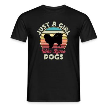 Japanisches Kinn Hund Liebhaber Silhouette Vintage Sonnenuntergang - Männer T-Shirt - Schwarz - Vorne - AI Model Male 178 light (178cm)