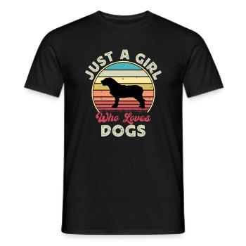 Istrian Coarse Haired Hound Dog Silhouette Retro - Men's T-Shirt - black - Front - AI Model Male 178 light (178cm)