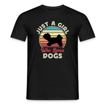 Kyi Leo Dog Lover Silhouette Vintage Sunset - T-shirt homme - noir - Devant - AI Model Male 178 light (178cm)