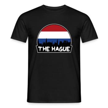 Den Haag Niederlande Flagge Skyline Silhouette Trav - Männer T-Shirt - Schwarz - Vorne - AI Model Male 178 light (178cm)