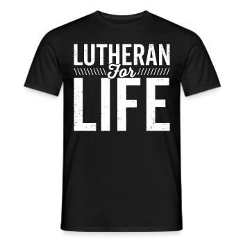 Confirmation de la religion des luthériens pour la vie - T-shirt homme - noir - Devant - AI Model Male 178 light (178cm)