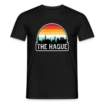 La Haye Drapeau des Pays-Bas Skyline Souvenir de voyage - T-shirt homme - noir - Devant - AI Model Male 178 light (178cm)