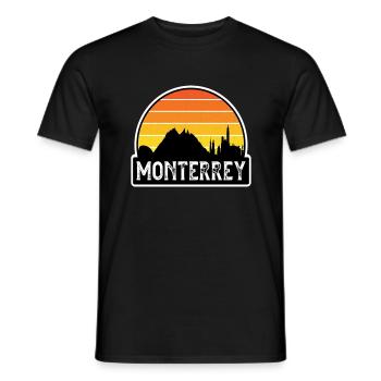 Monterrey Mexiko Flagge Skyline Reisesouvenir - Männer T-Shirt - Schwarz - Vorne - AI Model Male 178 light (178cm)