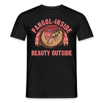 Pangol-inside Pangolin-lover Pangolin-owner - Men's T-Shirt - black - Front - AI Model Male 178 light (178cm)