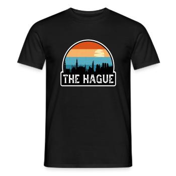 La Haye Drapeau des Pays-Bas Skyline Souvenir de voyage - T-shirt homme - noir - Devant - AI Model Male 178 light (178cm)