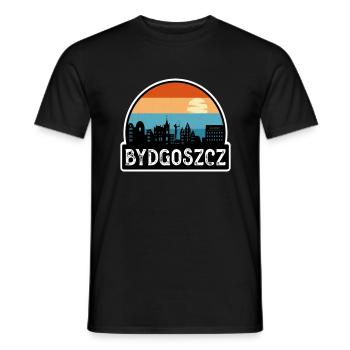 Bydgoszcz Pologne Flag Skyline Souvenir de voyage - T-shirt homme - noir - Devant - AI Model Male 178 light (178cm)
