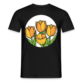 Gelbe Tulpen Florist - Männer T-Shirt - Schwarz - Vorne - AI Model Male 178 light (178cm)