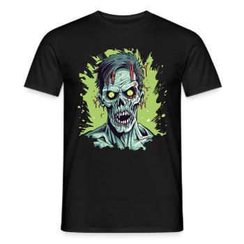 Zombie Apocalypse Halloween Zombie Hunter Undead - T-shirt homme - noir - Devant - AI Model Male 178 light (178cm)