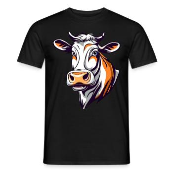 Cute Cow - Men's T-Shirt - black - Front - AI Model Male 178 light (178cm)