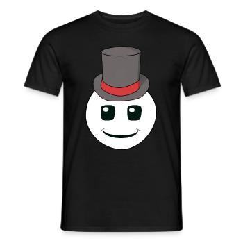 Freundlich nett Emotionen Gefühle Gesicht Hut - Männer T-Shirt - Schwarz - Vorne - AI Model Male 178 light (178cm)