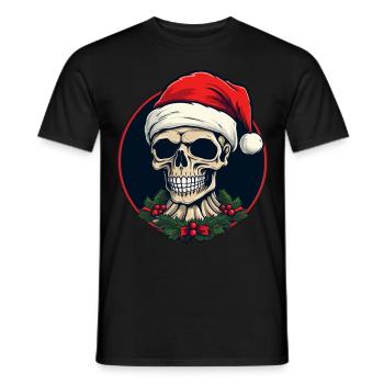 Kraniet jul - Mænd T-shirt - sort - Foran - AI Model Male 178 light (178cm)