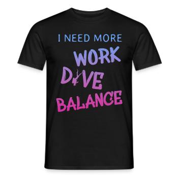 Diving - Männer T-Shirt - Schwarz - Vorne - AI Model Male 178 light (178cm)