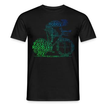 Vélo de route Vélo de route Vélo de route Hommes Vélo de route - T-shirt homme - noir - Devant - AI Model Male 178 light (178cm)