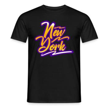 New York - Männer T-Shirt - Schwarz - Vorne - AI Model Male 178 light (178cm)