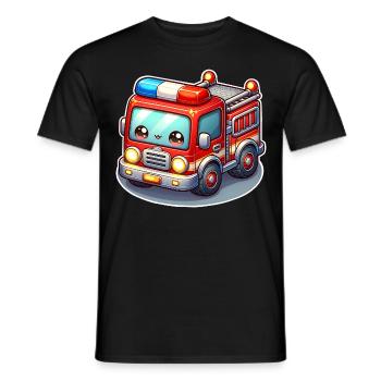 Fire Brigade With Face Kids - Men's T-Shirt - black - Front - AI Model Male 178 light (178cm)