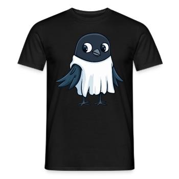 Corbeau Corbeau Halloween Drôle Fantôme - T-shirt homme - noir - Devant - AI Model Male 178 light (178cm)