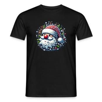 Weihnachten Schnee Weihnachtsmann - Männer T-Shirt - Schwarz - Vorne - AI Model Male 178 light (178cm)