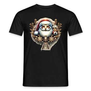 Santa Weihnachten - Männer T-Shirt - Schwarz - Vorne - AI Model Male 178 light (178cm)