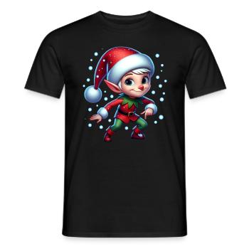 Eleven Snowballs Christmas - Men's T-Shirt - black - Front - AI Model Male 178 light (178cm)