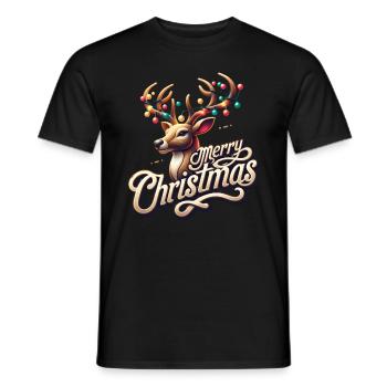 Joyeux Noël Renne Noël - T-shirt homme - noir - Devant - AI Model Male 178 light (178cm)