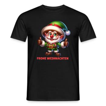 Frohe Weihnachten Elf Weihnachtsfeier - Männer T-Shirt - Schwarz - Vorne - AI Model Male 178 light (178cm)