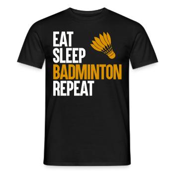 Volant de badminton - T-shirt homme - noir - Devant - AI Model Male 178 light (178cm)