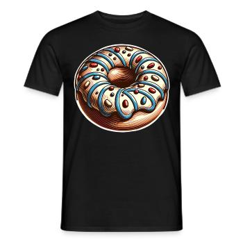 Doughnut - Men's T-Shirt - black - Front - AI Model Male 178 light (178cm)