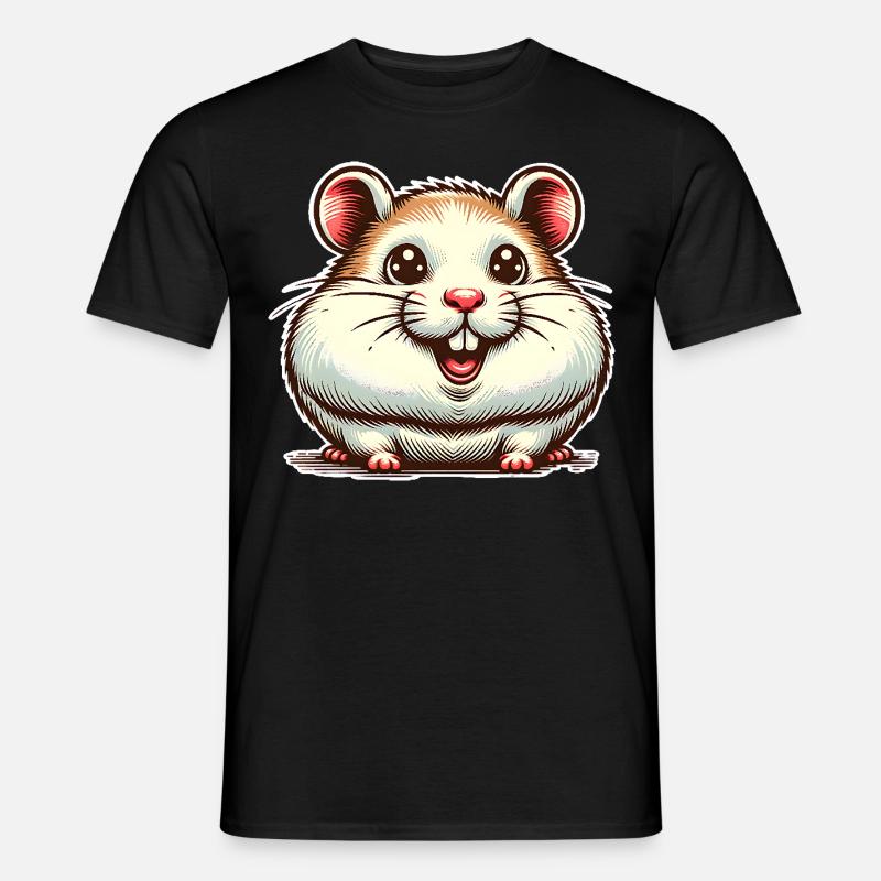 Hamster - Männer T-Shirt - Schwarz
