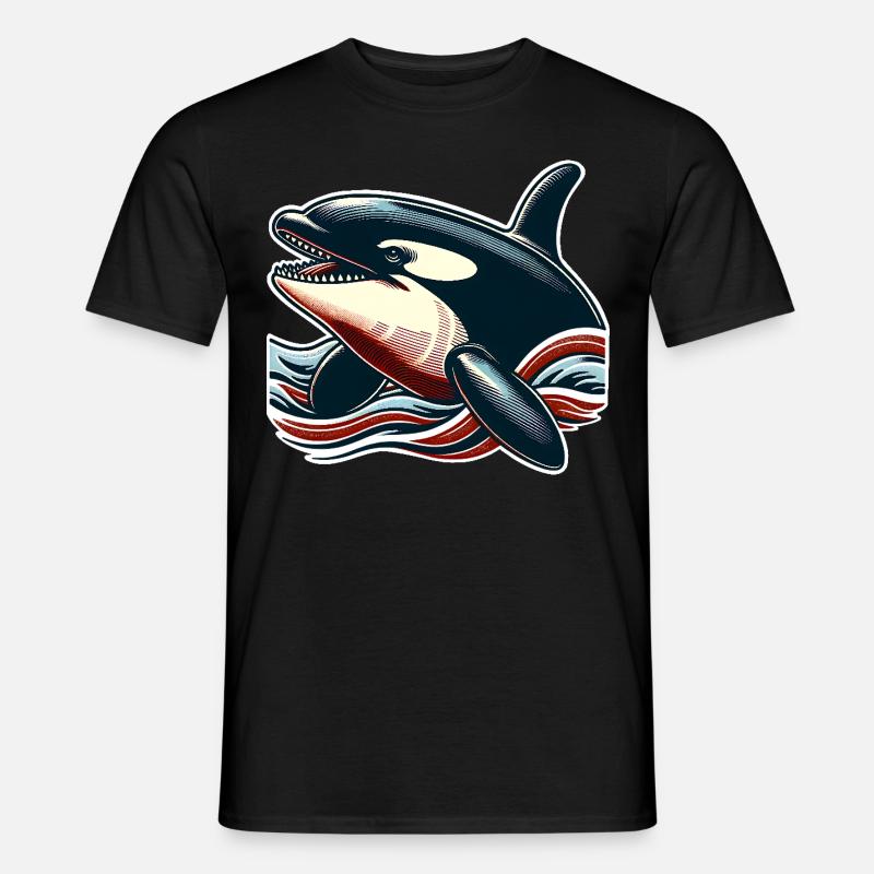Orca Schwertwal - Männer T-Shirt - Schwarz