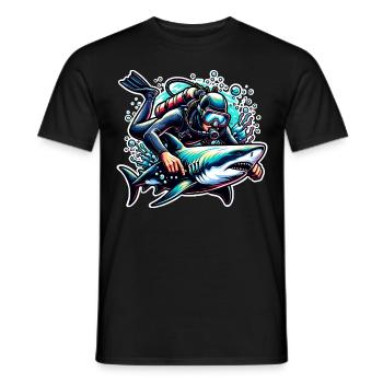 Diving Divers - Men's T-Shirt - black - Front - AI Model Male 178 light (178cm)