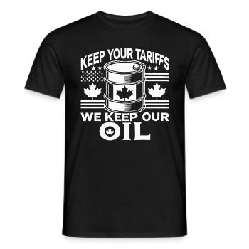 Gardez vos tarifs, nous garderons notre pétrole - T-shirt homme - noir - Devant - AI Model Male 178 light (178cm)