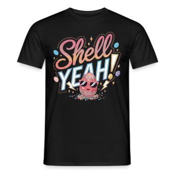 Shell ! – Œuf de Pâques frais - T-shirt homme - noir - Devant - AI Model Male 178 light (178cm)