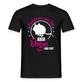 Degus are real common degu - Men's T-Shirt - black - Front - AI Model Male 178 light (178cm)