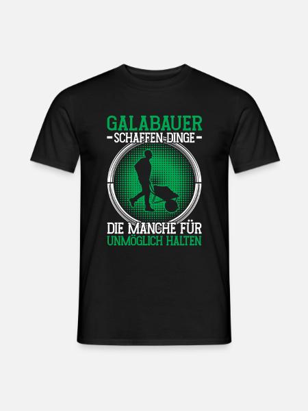 Galabauer unmöglich Landschaftsgärtner - Männer T-Shirt - Schwarz