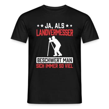 Un arpenteur-géomètre se plaint - T-shirt homme - noir - Devant - AI Model Male 178 light (178cm)