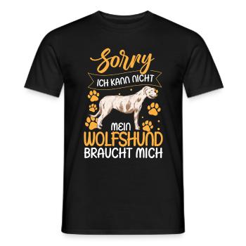 Irischer Wolfshund ich kann nicht - Männer T-Shirt - Schwarz - Vorne - AI Model Male 178 light (178cm)