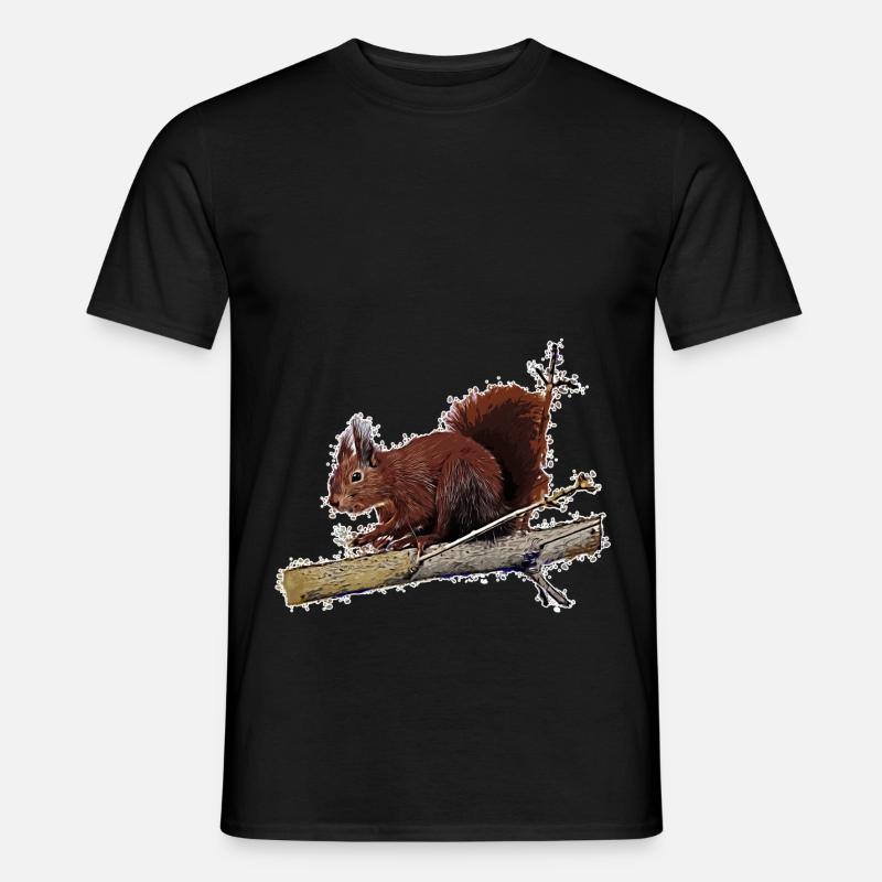 Eichhörnchen - Männer T-Shirt - Schwarz