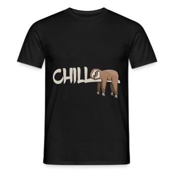 Refroidissez votre vie était paresseux cadeau de la hanche lippu - T-shirt homme - noir - Devant - AI Model Male 178 light (178cm)