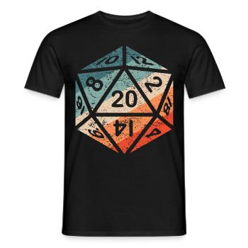 Würfel Brettspiel Drachen Gamer Geschenk RPG D20 - Männer T-Shirt - Schwarz - Vorne - AI Model Male 178 light (178cm)