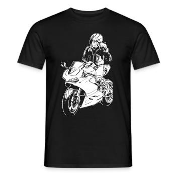 Motorcycle Lifestyle / Motorbike / Motorcycles biker - Men's T-Shirt - black - Front - AI Model Male 178 light (178cm)