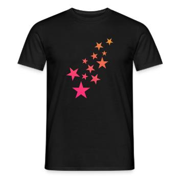 Stern Sternchen Muster Dekoration - Männer T-Shirt - Schwarz - Vorne - AI Model Male 178 light (178cm)