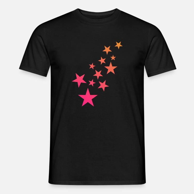 Stern Sternchen Muster Dekoration - Männer T-Shirt - Schwarz