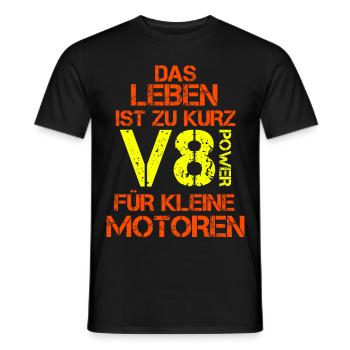 V8 Power - Männer T-Shirt - Schwarz - Vorne - AI Model Male 178 light (178cm)