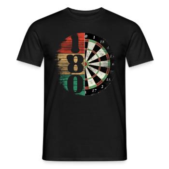 Dart Champion Retro Dartboard 180 Dart - Men's T-Shirt - black - Front - AI Model Male 178 light (178cm)