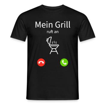 Grill Grillen Humor Grillsaison - Männer T-Shirt - Schwarz - Vorne - AI Model Male 178 light (178cm)