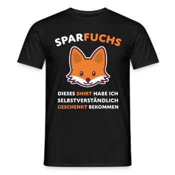 Sparfuchs Lustiger Spruch Finanzen - Männer T-Shirt - Schwarz - Vorne - AI Model Male 178 light (178cm)
