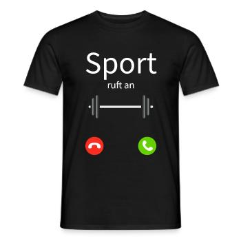 Sport Fitness Humor Geschenkideen - Männer T-Shirt - Schwarz - Vorne - AI Model Male 178 light (178cm)