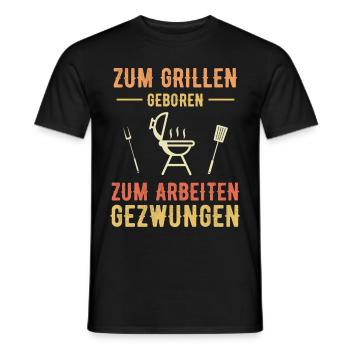 Grillen Grill Sommerzeit Lustiger Spruch - Männer T-Shirt - Schwarz - Vorne - AI Model Male 178 light (178cm)